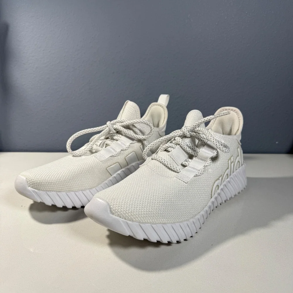 Adidas Kaptir 2.0 Mens Running Shoes White Knit Sneakers‎ IF7317 Size 10